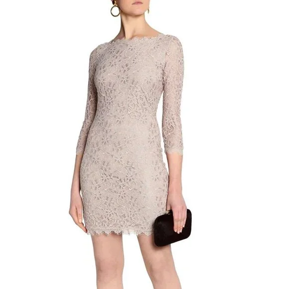 NWT Diane Von Furstenberg DVF Zarita Nude Lace Dress. SZ 8 NWT Diane Von Furstenberg DVF Zarita Nude Lace Dress. SZ 8